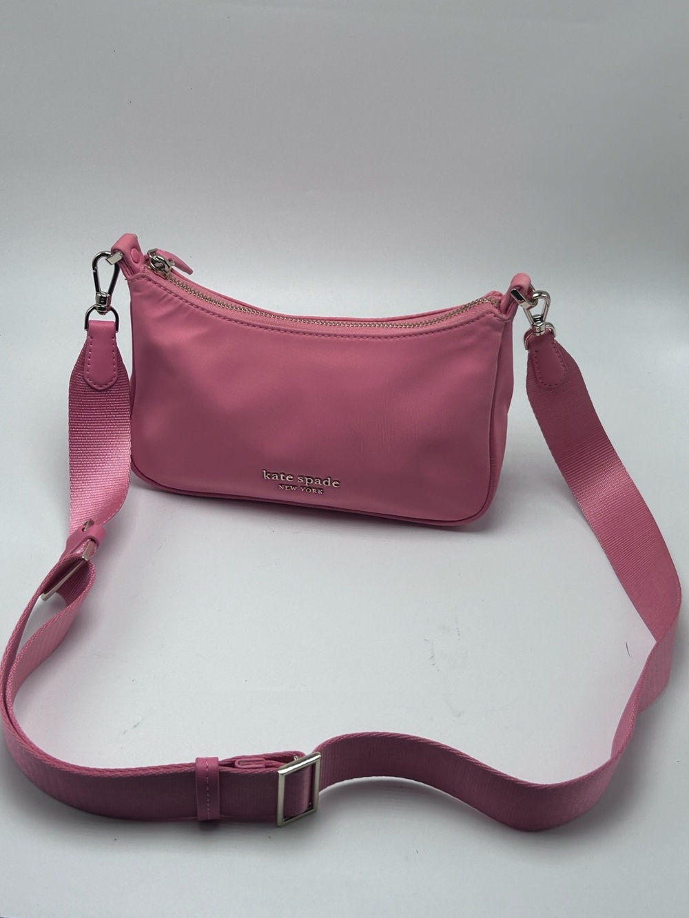Kate Spade The Little Better Sam Pink Shoulder Crossbody Nylon Bag